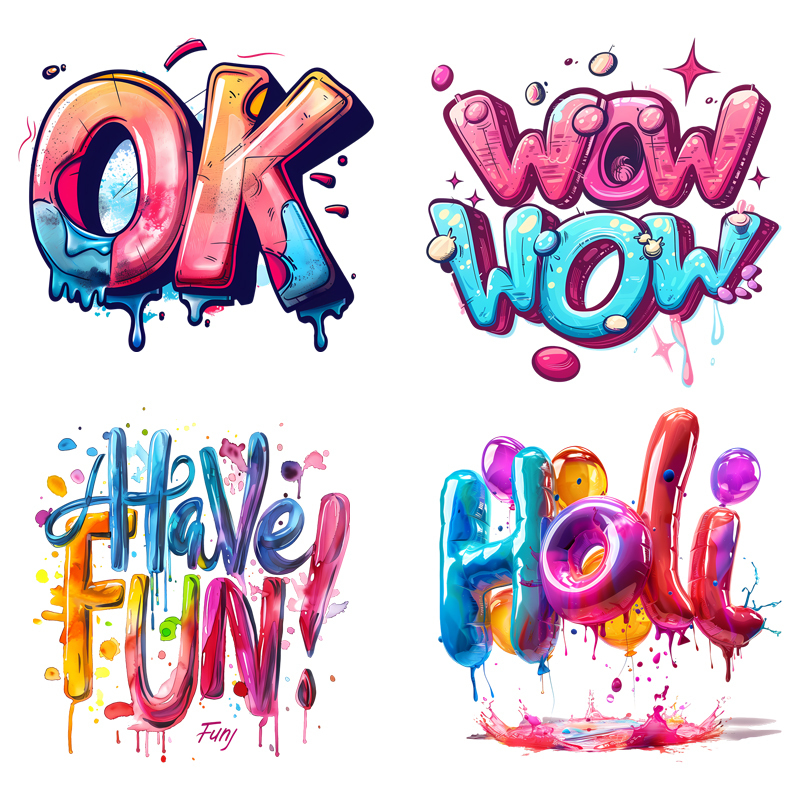 Printable Heat Transfer Vinyl - 22 см Мультяшные забавные наклейки-буквы Hello