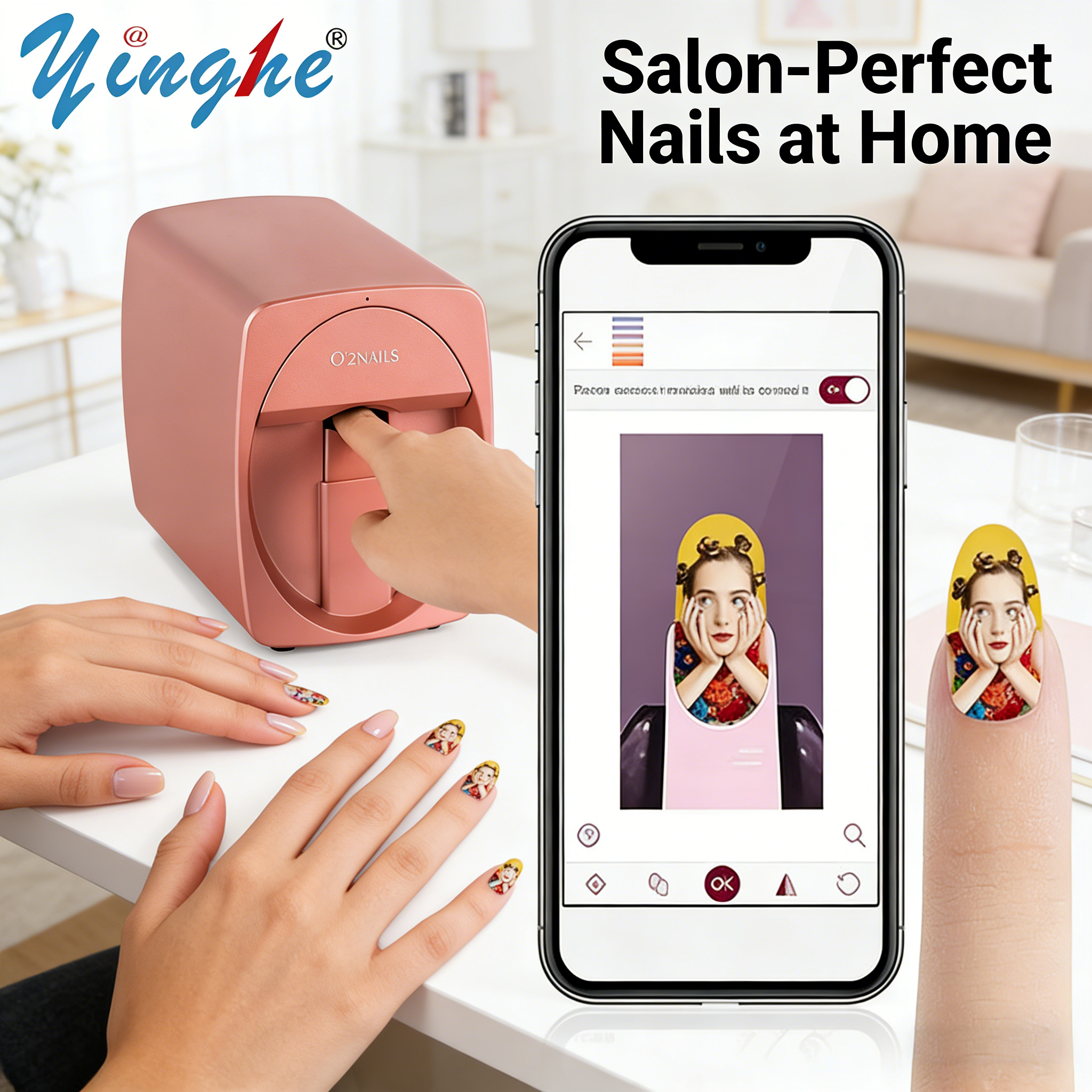 Commercial Nail Printing Machine - Мобильная система для печати на ногтях