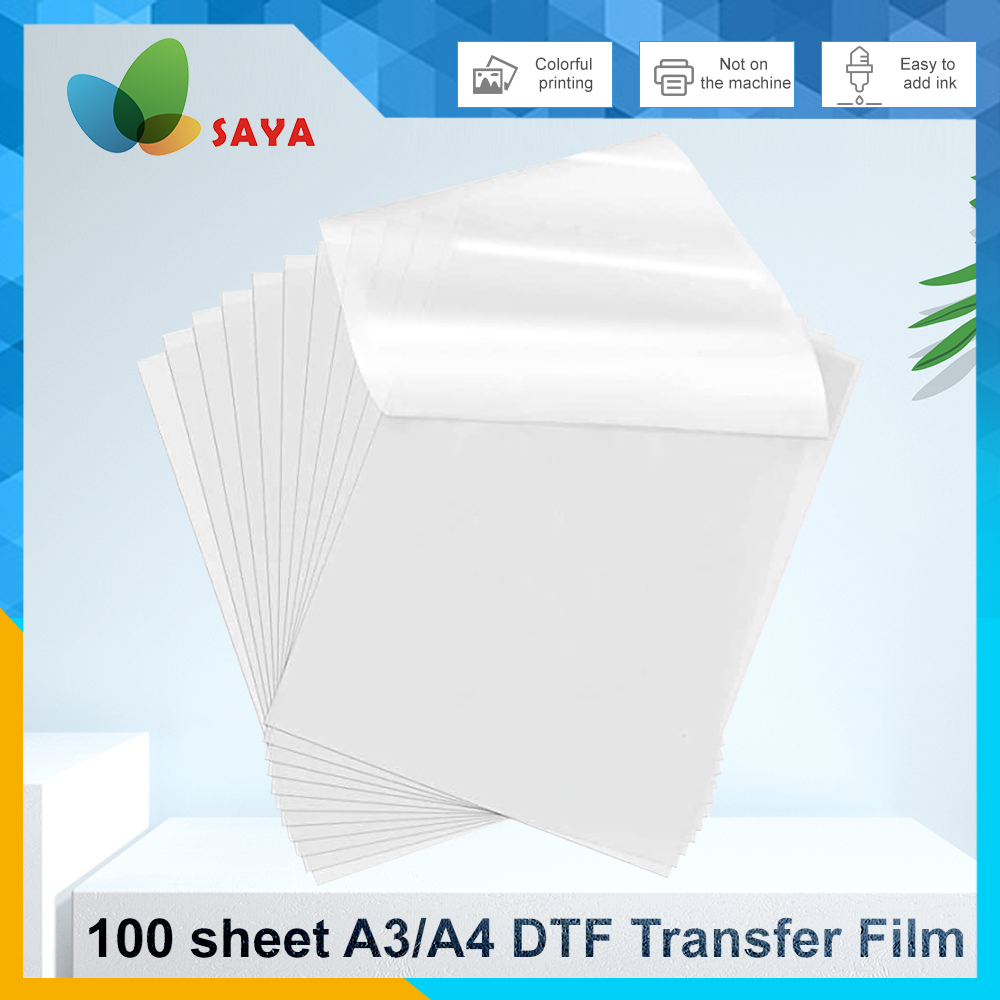 Printable Heat Transfer Vinyl - 50/100 шт. пленки DTF A3/A4, двусторонняя